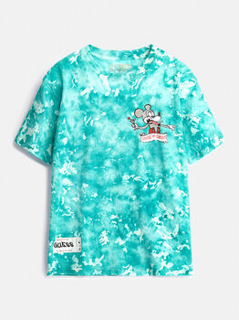 Tie-Dye Graffiti Print T-Shirt