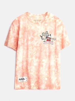 Tie-Dye Graffiti Print T-Shirt